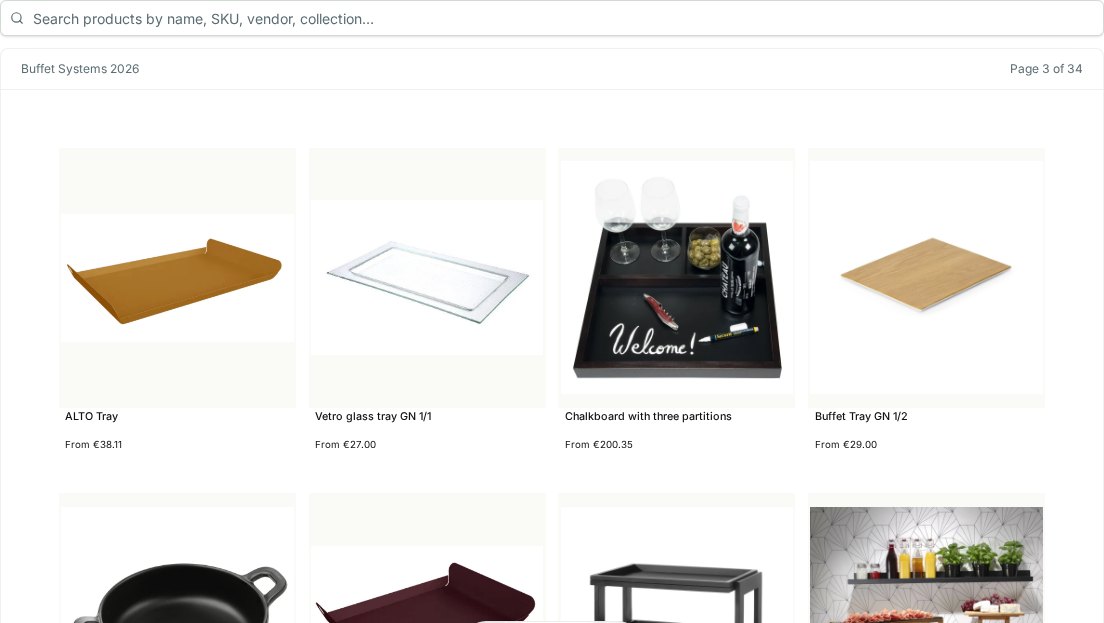 Pages from the Buffet Systems 2026 online catalogue