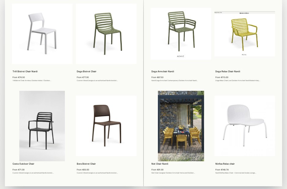 Pages from the Chair Catalogue online catalogue