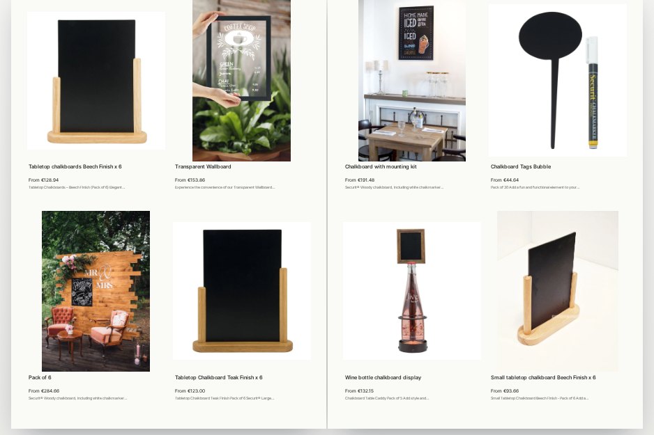 Pages from the Chalkboards & Menu Boards online catalogue